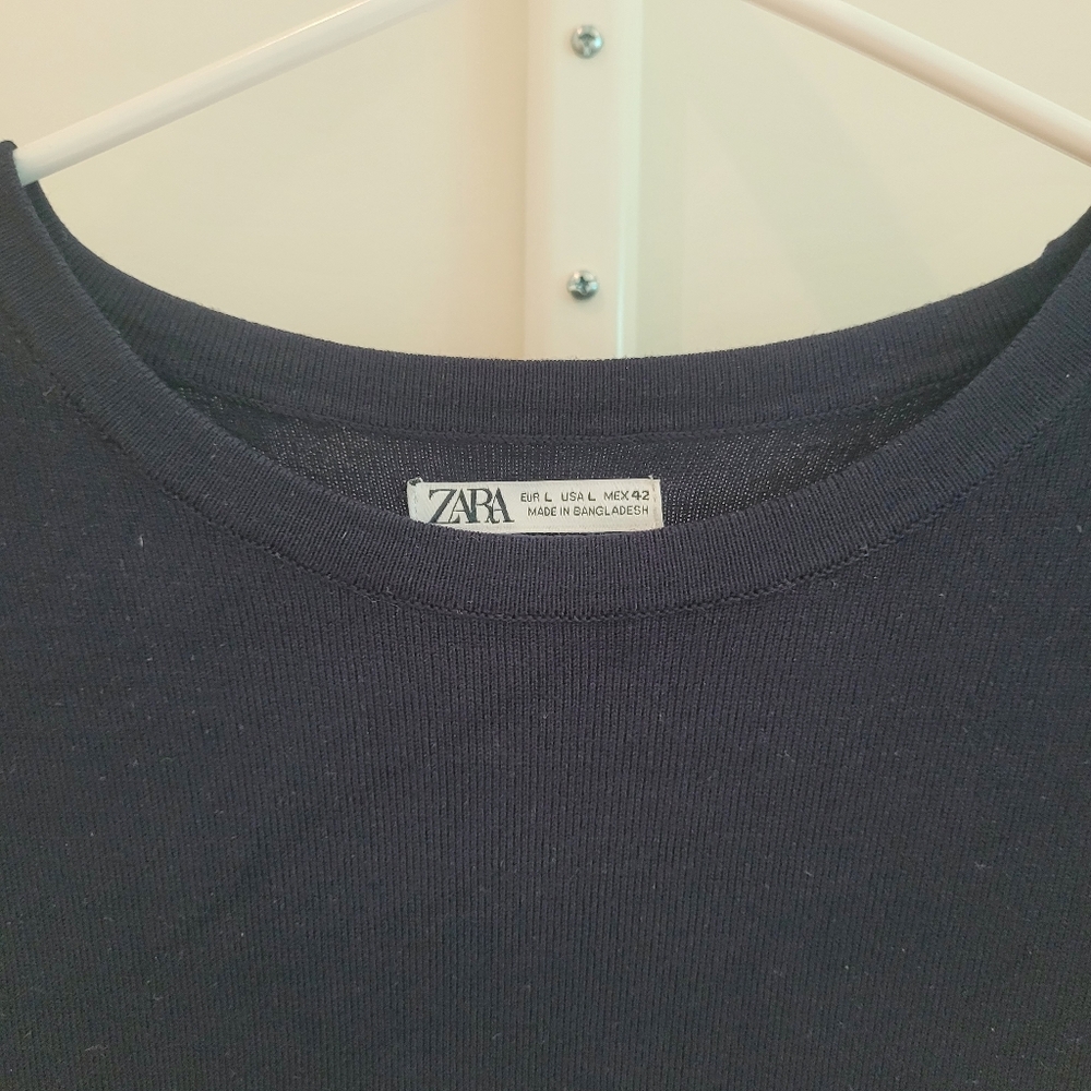 Zara Men's Navy Blue Sweater Lg New Without Tags